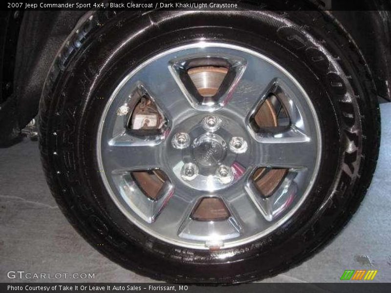 Black Clearcoat / Dark Khaki/Light Graystone 2007 Jeep Commander Sport 4x4