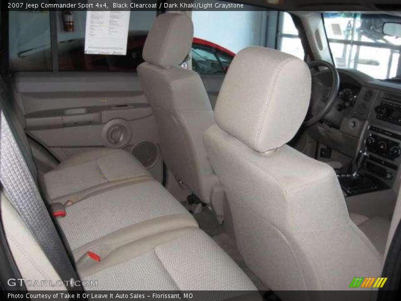 Black Clearcoat / Dark Khaki/Light Graystone 2007 Jeep Commander Sport 4x4