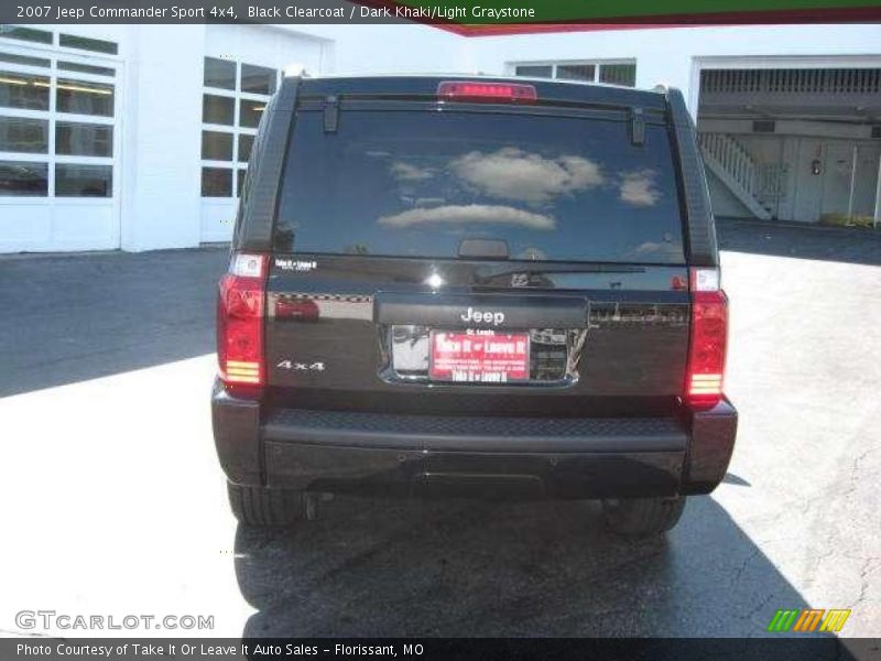 Black Clearcoat / Dark Khaki/Light Graystone 2007 Jeep Commander Sport 4x4