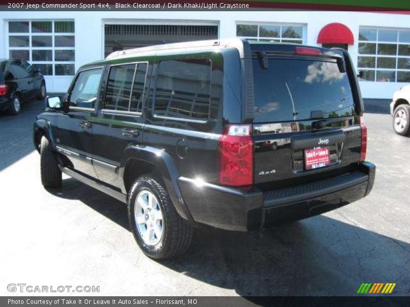 Black Clearcoat / Dark Khaki/Light Graystone 2007 Jeep Commander Sport 4x4