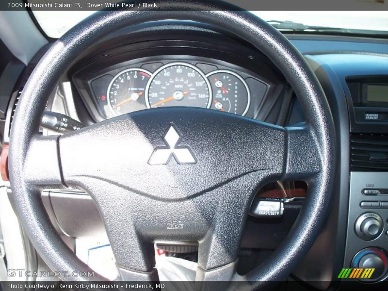 Dover White Pearl / Black 2009 Mitsubishi Galant ES