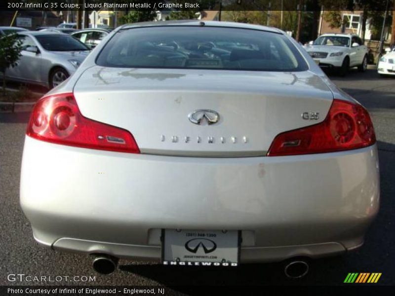 Liquid Platinum Metallic / Graphite Black 2007 Infiniti G 35 Coupe