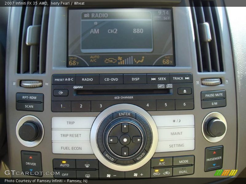 Ivory Pearl / Wheat 2007 Infiniti FX 35 AWD