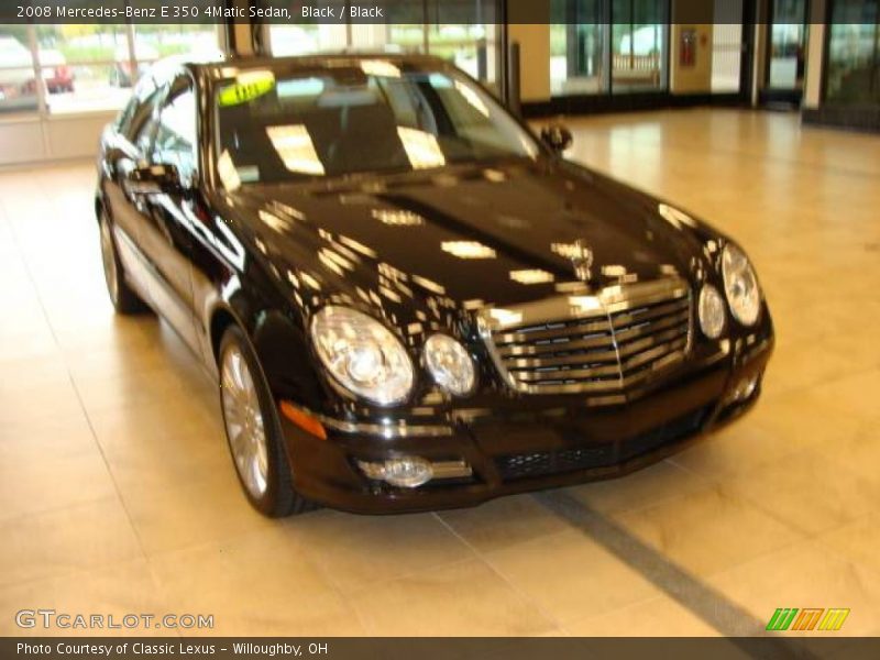 Black / Black 2008 Mercedes-Benz E 350 4Matic Sedan