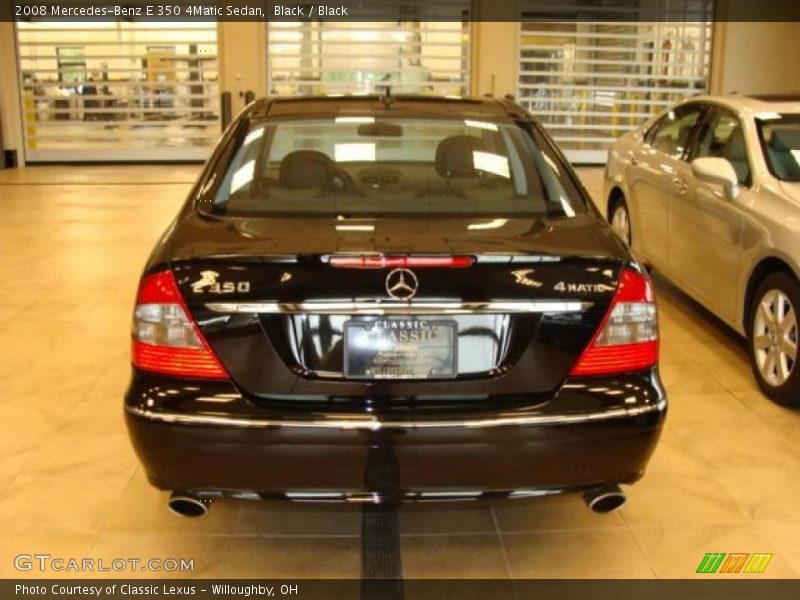 Black / Black 2008 Mercedes-Benz E 350 4Matic Sedan