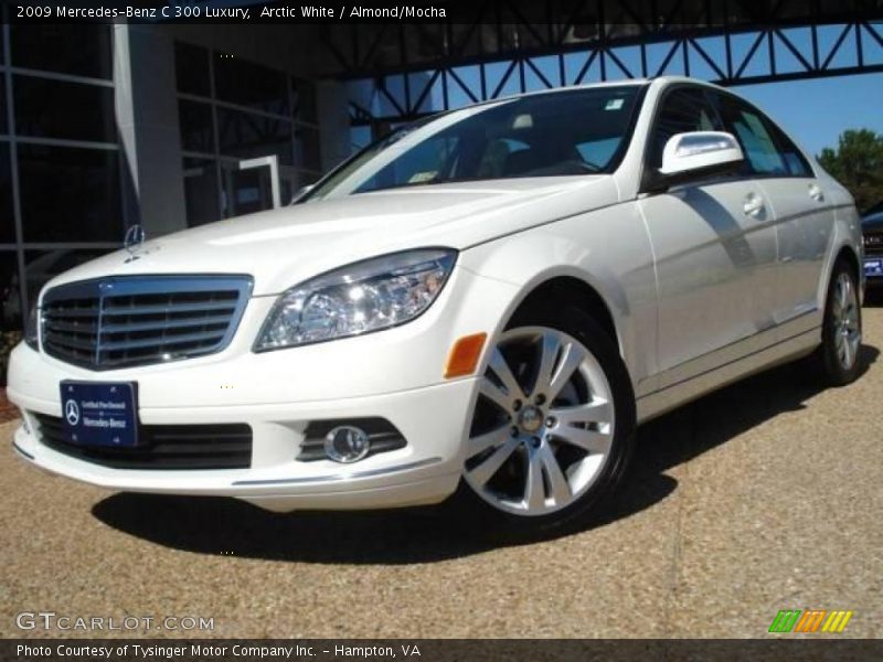 Arctic White / Almond/Mocha 2009 Mercedes-Benz C 300 Luxury