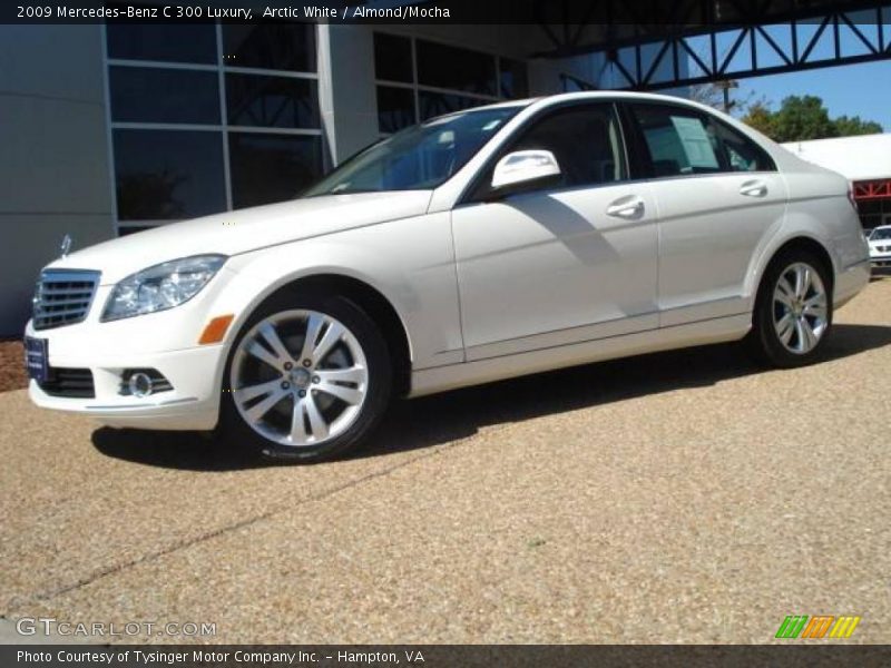 Arctic White / Almond/Mocha 2009 Mercedes-Benz C 300 Luxury