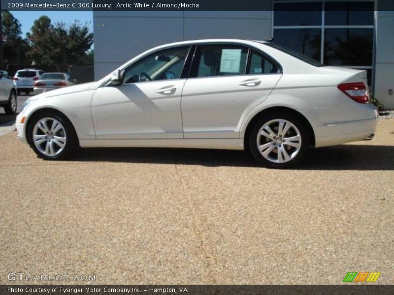Arctic White / Almond/Mocha 2009 Mercedes-Benz C 300 Luxury