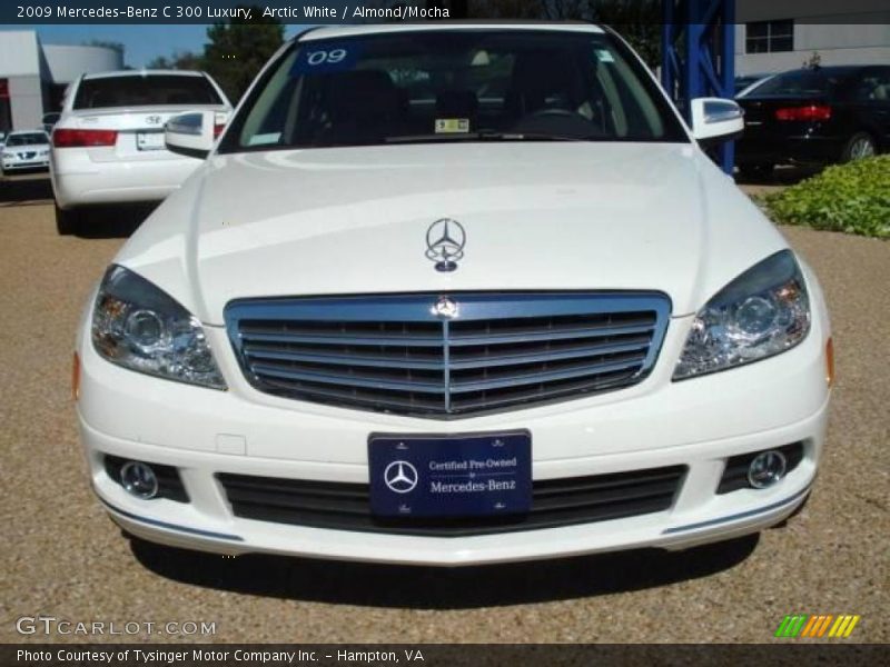 Arctic White / Almond/Mocha 2009 Mercedes-Benz C 300 Luxury