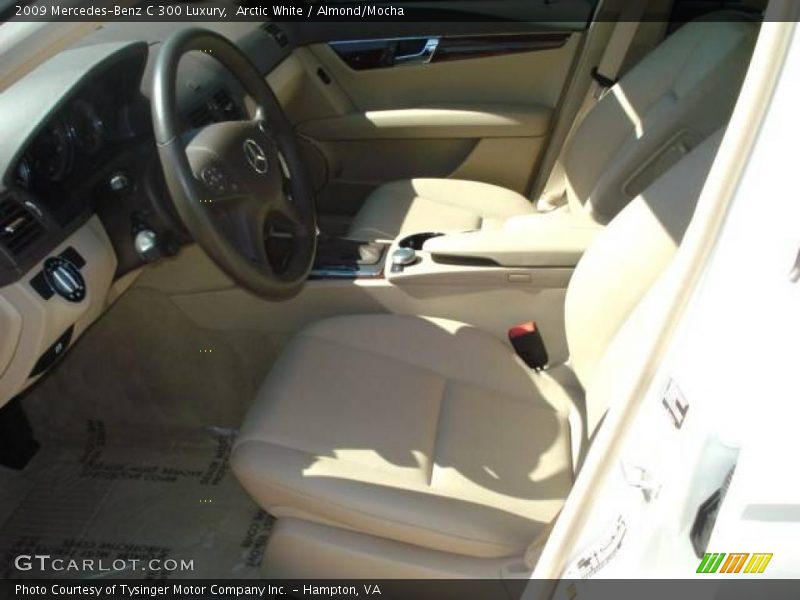 Arctic White / Almond/Mocha 2009 Mercedes-Benz C 300 Luxury