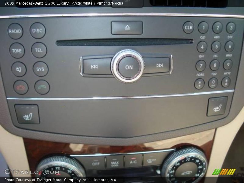 Arctic White / Almond/Mocha 2009 Mercedes-Benz C 300 Luxury