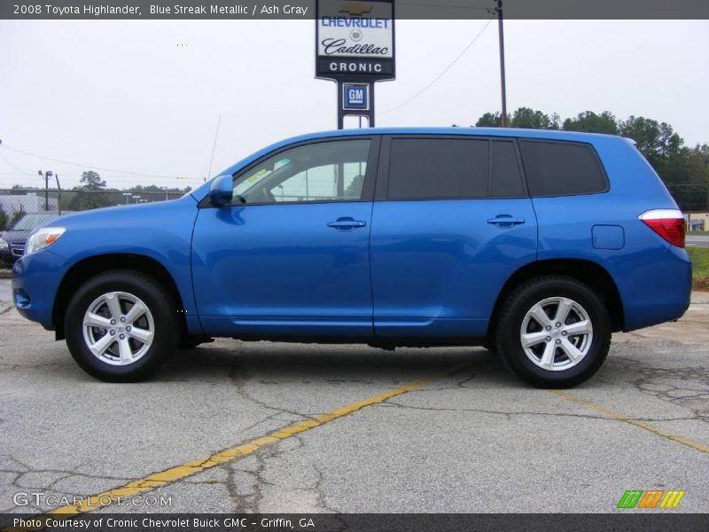 Blue Streak Metallic / Ash Gray 2008 Toyota Highlander