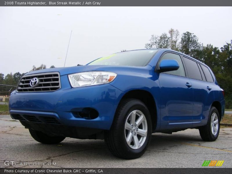 Blue Streak Metallic / Ash Gray 2008 Toyota Highlander