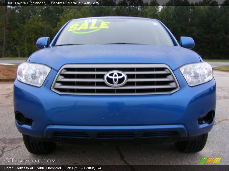 Blue Streak Metallic / Ash Gray 2008 Toyota Highlander
