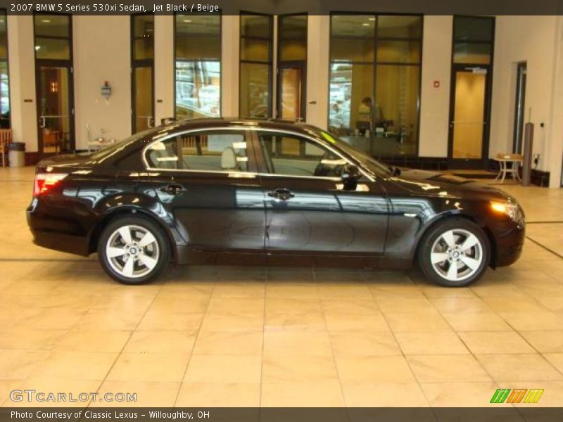 Jet Black / Beige 2007 BMW 5 Series 530xi Sedan
