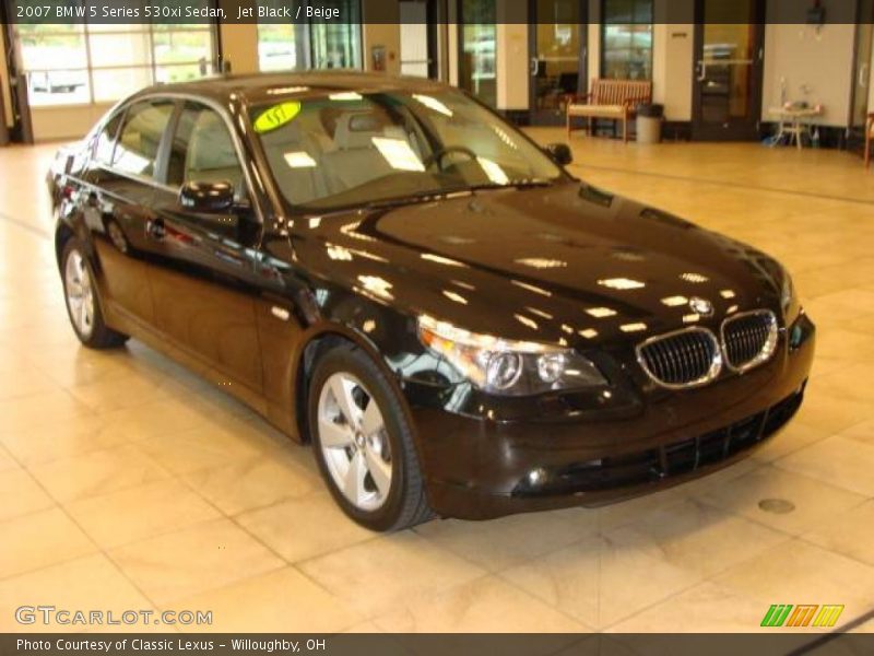 Jet Black / Beige 2007 BMW 5 Series 530xi Sedan