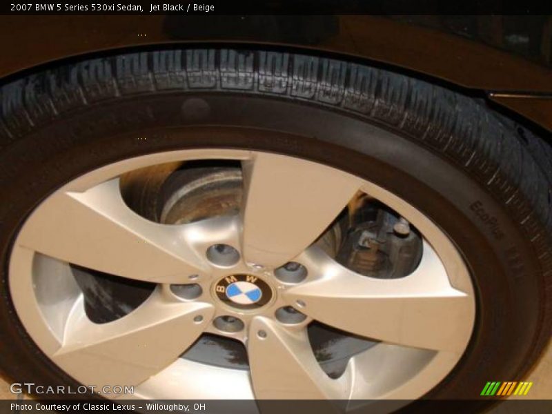 Jet Black / Beige 2007 BMW 5 Series 530xi Sedan