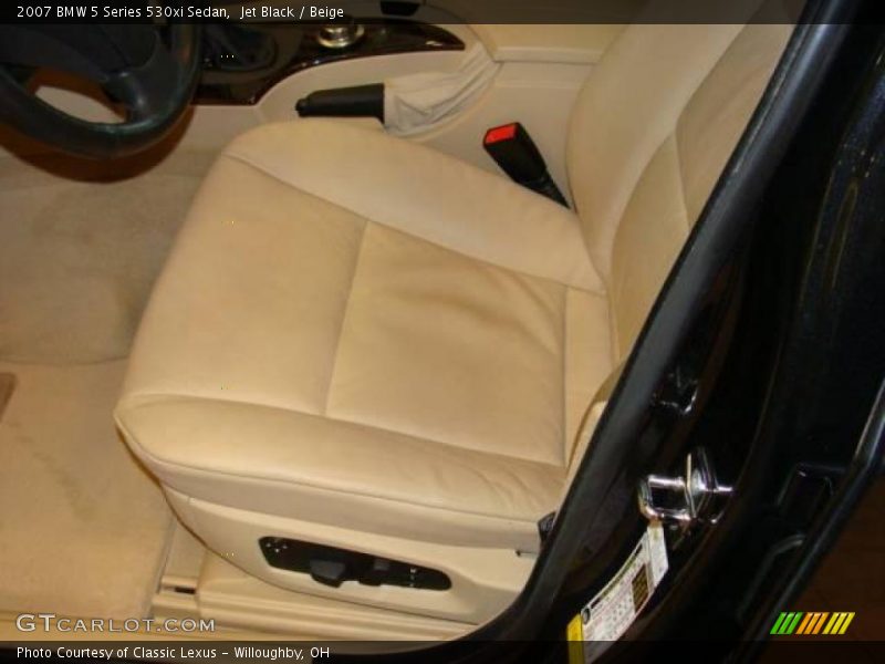 Jet Black / Beige 2007 BMW 5 Series 530xi Sedan