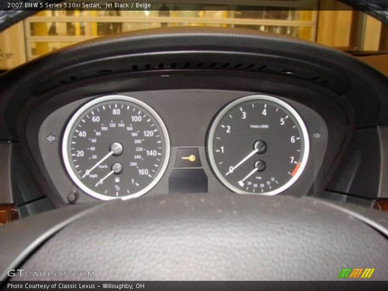 Jet Black / Beige 2007 BMW 5 Series 530xi Sedan