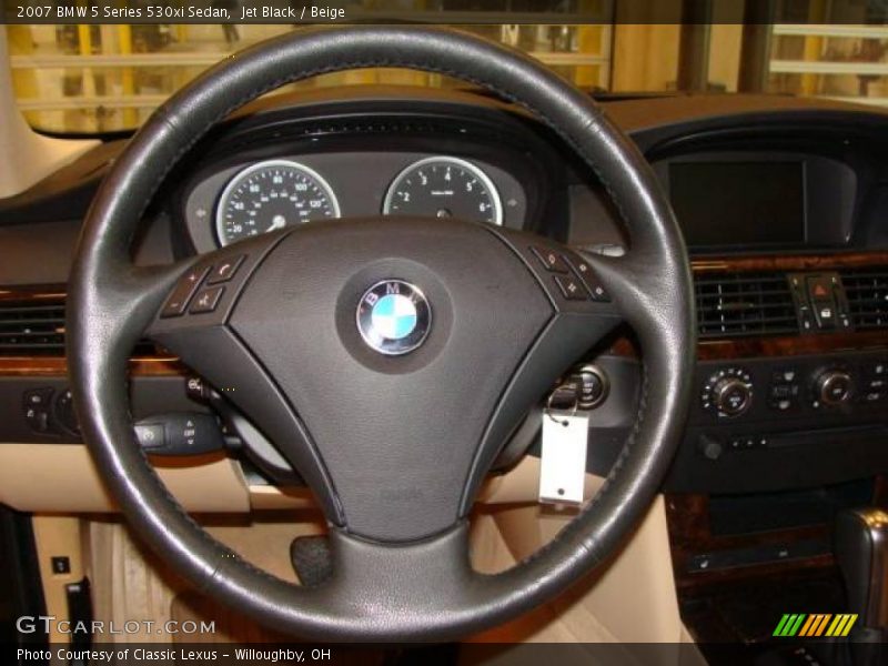 Jet Black / Beige 2007 BMW 5 Series 530xi Sedan