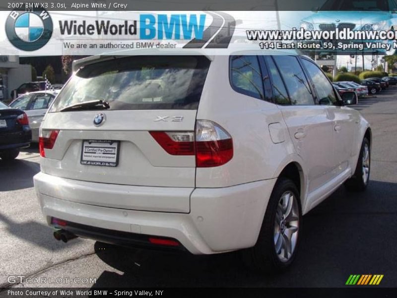 Alpine White / Grey 2007 BMW X3 3.0si