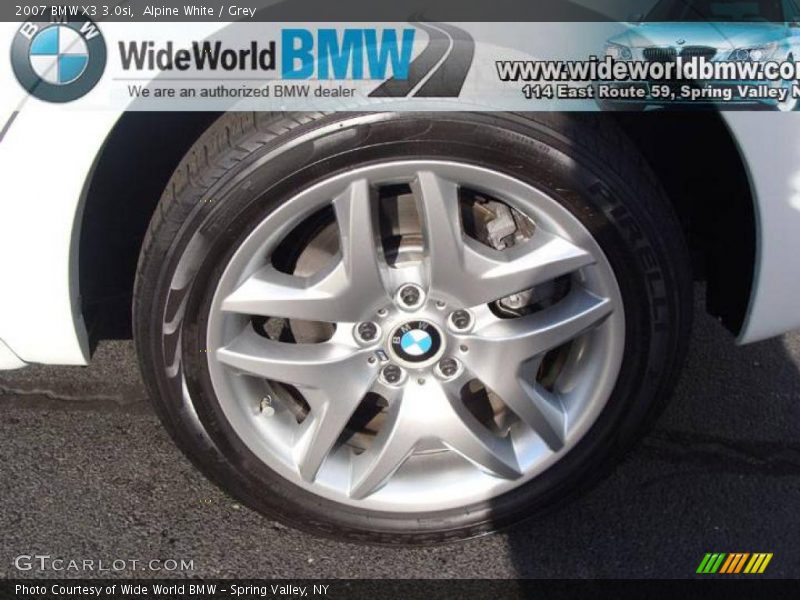 Alpine White / Grey 2007 BMW X3 3.0si