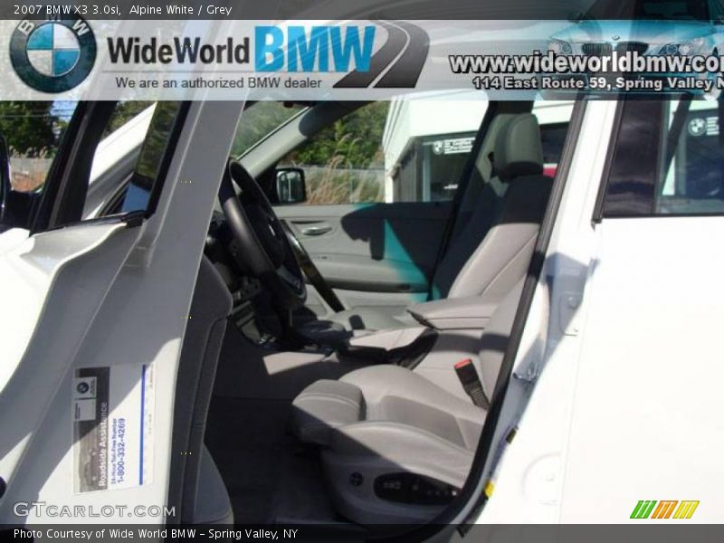 Alpine White / Grey 2007 BMW X3 3.0si