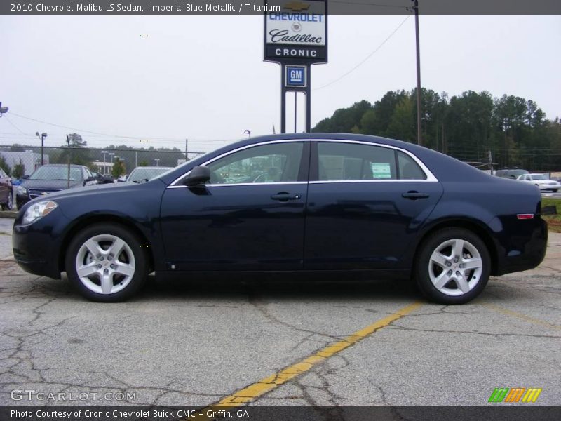 Imperial Blue Metallic / Titanium 2010 Chevrolet Malibu LS Sedan