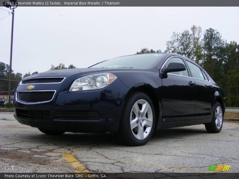 Imperial Blue Metallic / Titanium 2010 Chevrolet Malibu LS Sedan