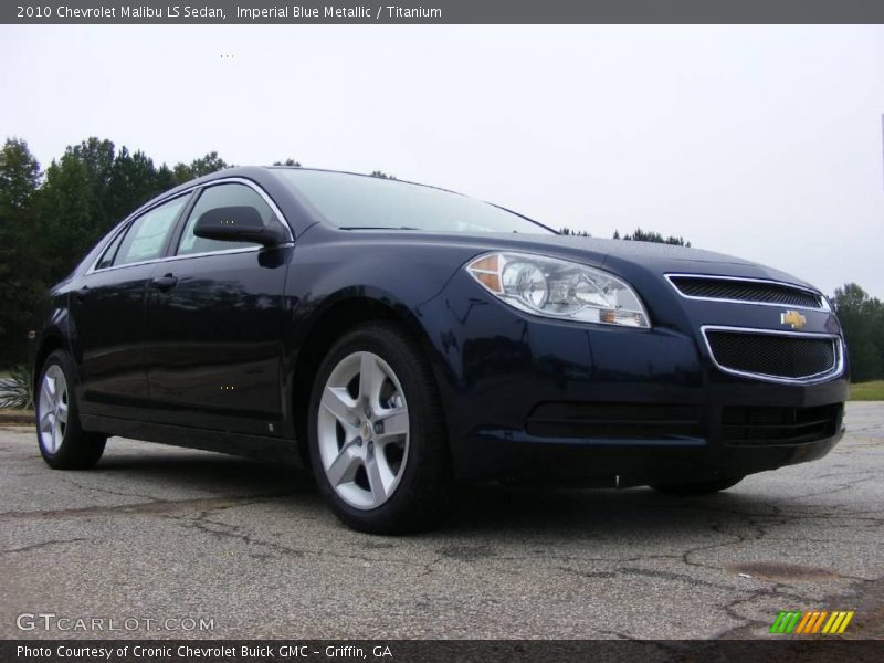 Imperial Blue Metallic / Titanium 2010 Chevrolet Malibu LS Sedan