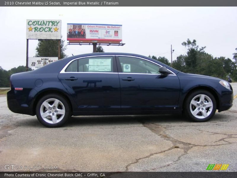 Imperial Blue Metallic / Titanium 2010 Chevrolet Malibu LS Sedan