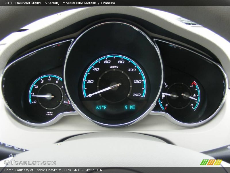 Imperial Blue Metallic / Titanium 2010 Chevrolet Malibu LS Sedan