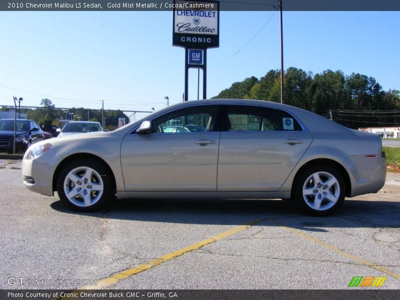 Gold Mist Metallic / Cocoa/Cashmere 2010 Chevrolet Malibu LS Sedan