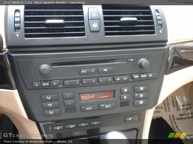 Black Sapphire Metallic / Sand Beige 2007 BMW X3 3.0si