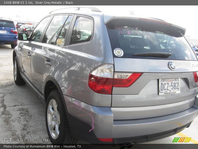 Silver Grey Metallic / Black 2008 BMW X3 3.0si
