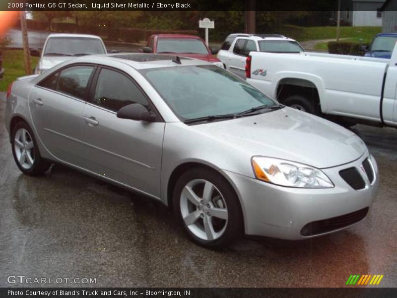 Liquid Silver Metallic / Ebony Black 2008 Pontiac G6 GT Sedan