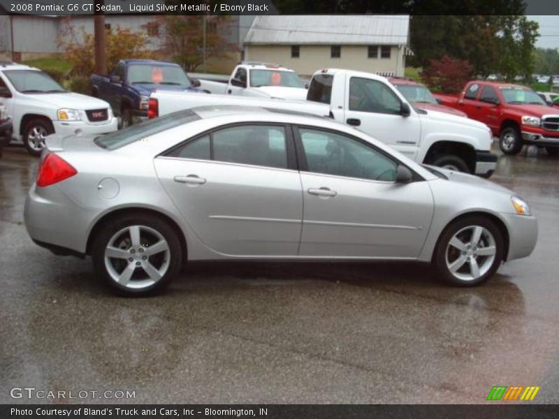 Liquid Silver Metallic / Ebony Black 2008 Pontiac G6 GT Sedan