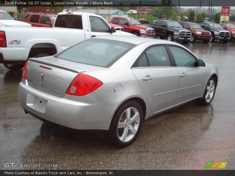 Liquid Silver Metallic / Ebony Black 2008 Pontiac G6 GT Sedan