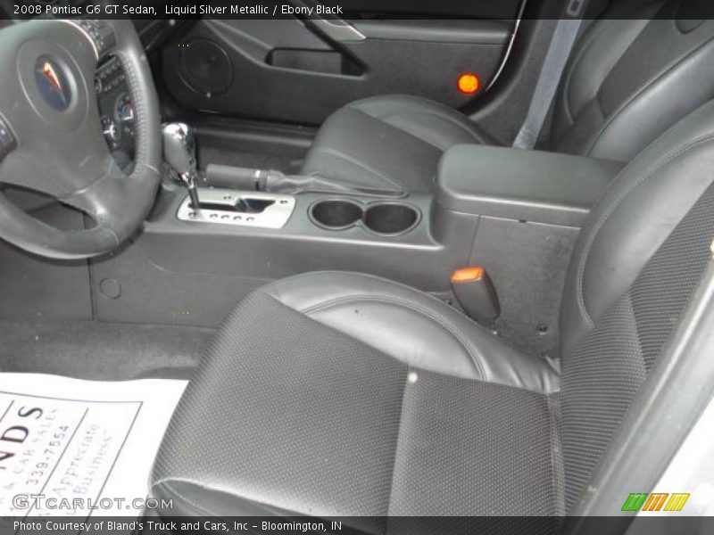 Liquid Silver Metallic / Ebony Black 2008 Pontiac G6 GT Sedan