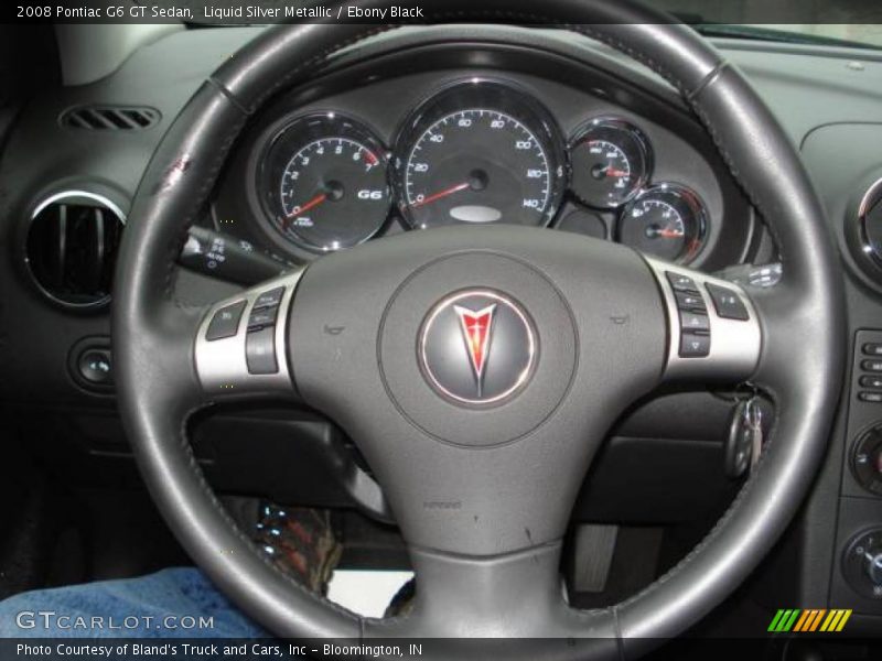 Liquid Silver Metallic / Ebony Black 2008 Pontiac G6 GT Sedan