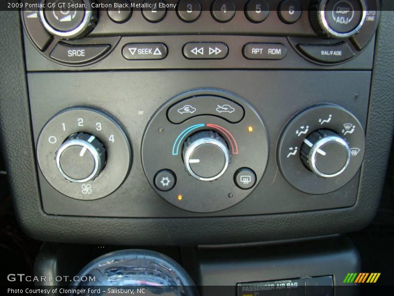 Carbon Black Metallic / Ebony 2009 Pontiac G6 GT Sedan