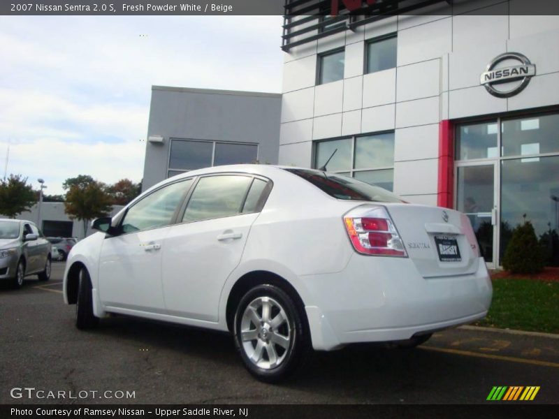 Fresh Powder White / Beige 2007 Nissan Sentra 2.0 S