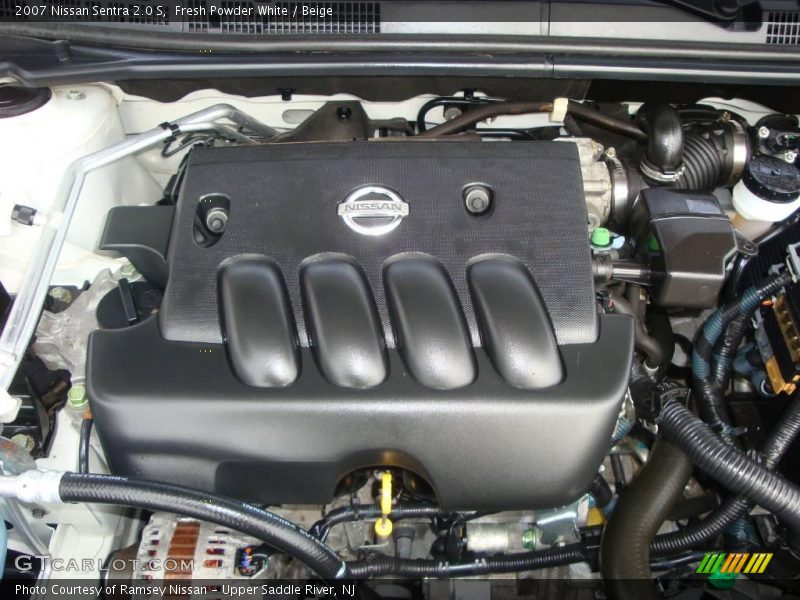 Fresh Powder White / Beige 2007 Nissan Sentra 2.0 S