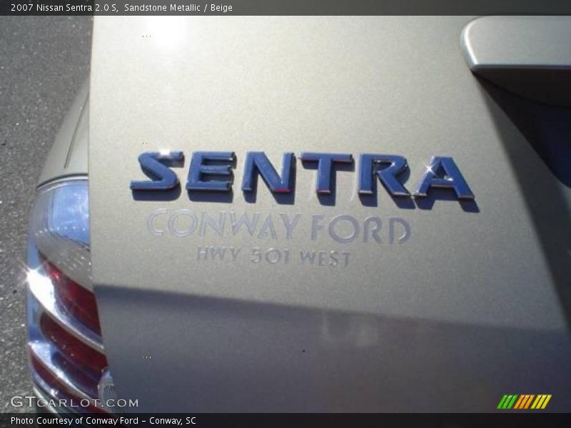 Sandstone Metallic / Beige 2007 Nissan Sentra 2.0 S