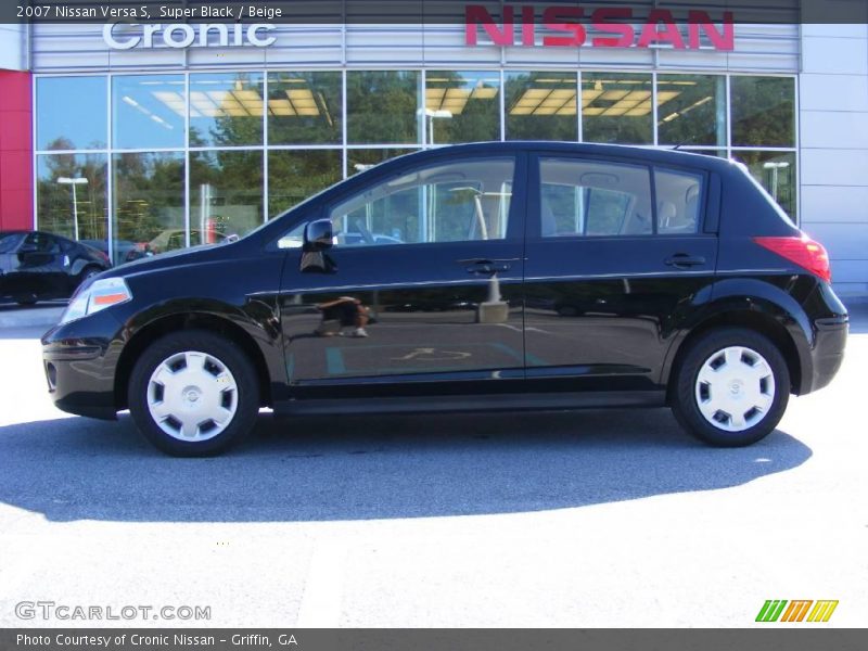 Super Black / Beige 2007 Nissan Versa S