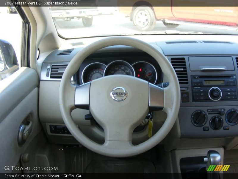 Super Black / Beige 2007 Nissan Versa S