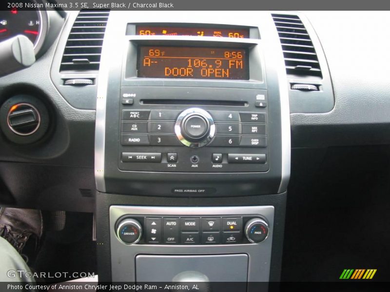 Super Black / Charcoal Black 2008 Nissan Maxima 3.5 SE