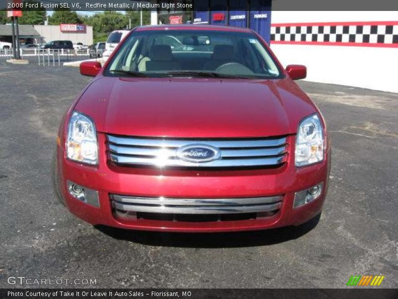 Redfire Metallic / Medium Light Stone 2008 Ford Fusion SEL V6