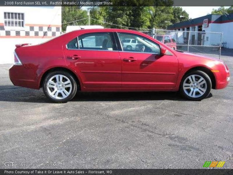 Redfire Metallic / Medium Light Stone 2008 Ford Fusion SEL V6