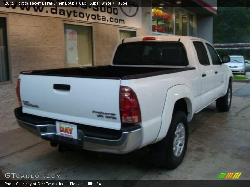 Super White / Taupe 2005 Toyota Tacoma PreRunner Double Cab